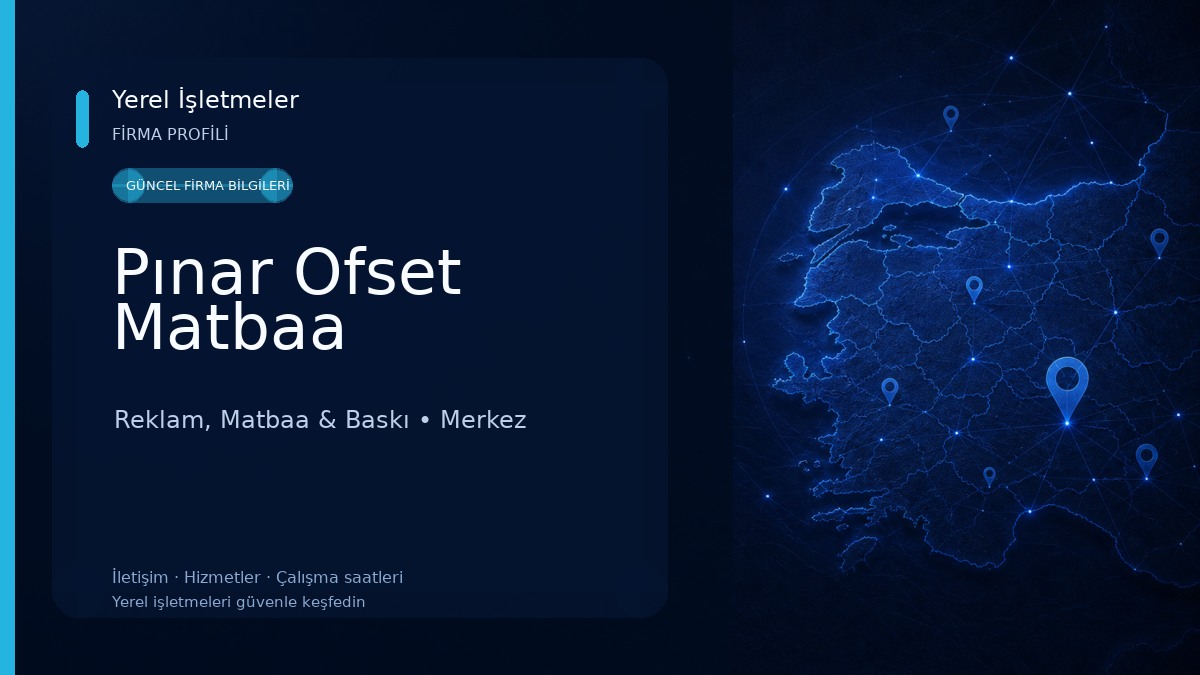 Pınar Ofset Matbaa Reklam, Matbaa & Baskı
