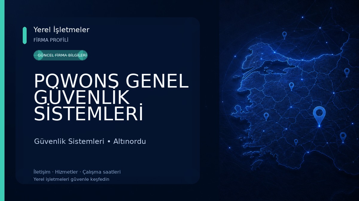 POWONS GENEL GÜVENLİK SİSTEMLERİ Güvenlik Sistemleri
