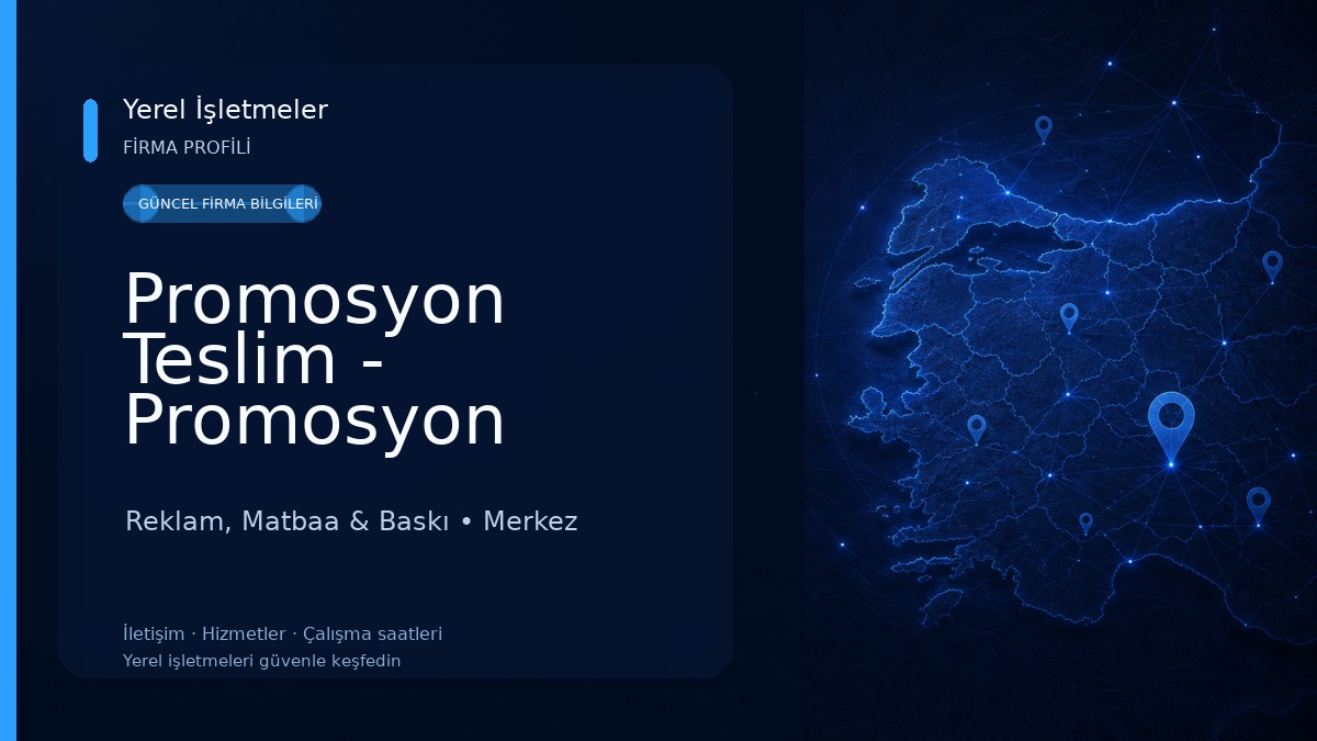 Promosyon Teslim - Promosyon Ürünleri DTF Baskı ve Tabela Üretim Merkezi 