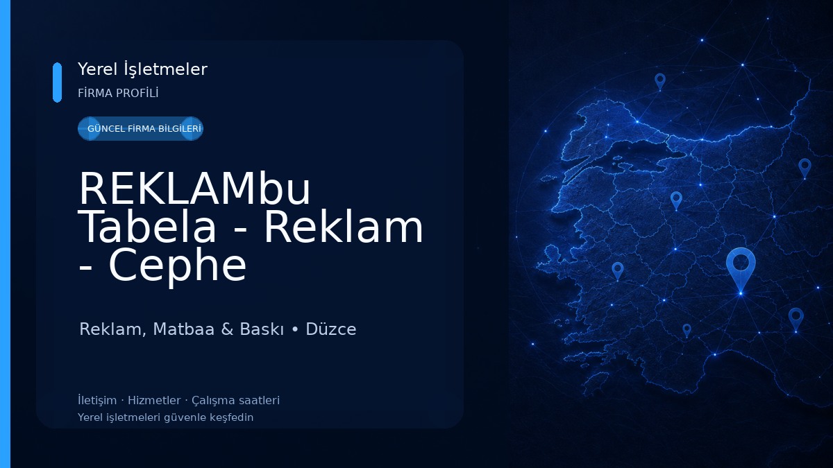 REKLAMbu Tabela - Reklam - Cephe Kaplama Sistemleri Reklam, Matbaa & Baskı