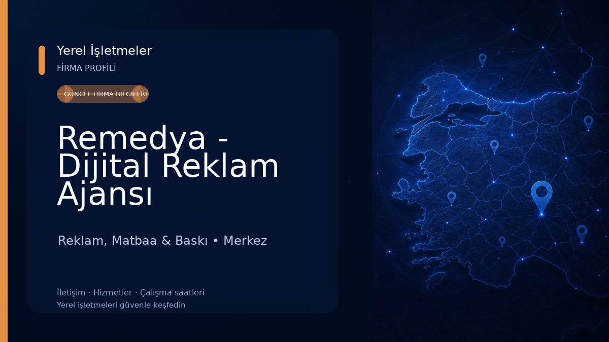 Remedya - Dijital Reklam Ajansı Reklam, Matbaa & Baskı