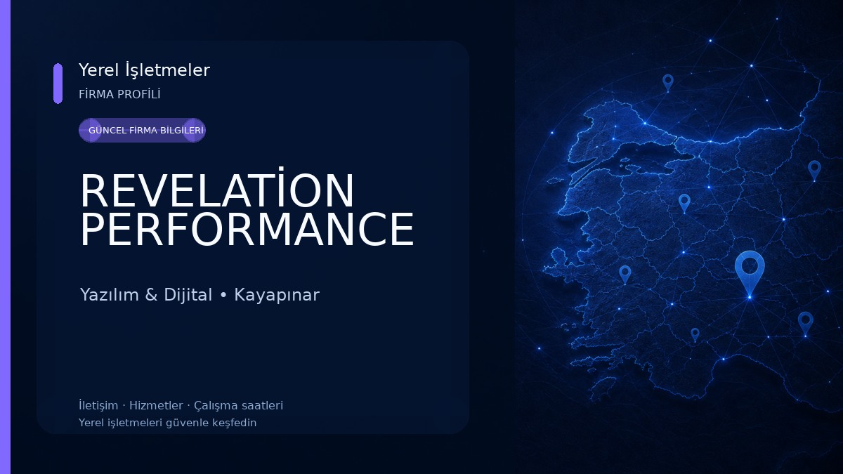 REVELATİON PERFORMANCE Yazılım & Dijital