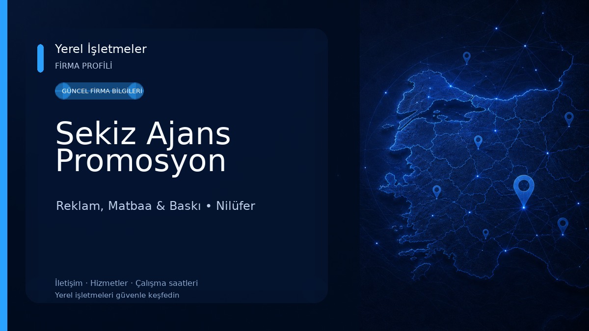 Sekiz Ajans Promosyon Reklam, Matbaa & Baskı