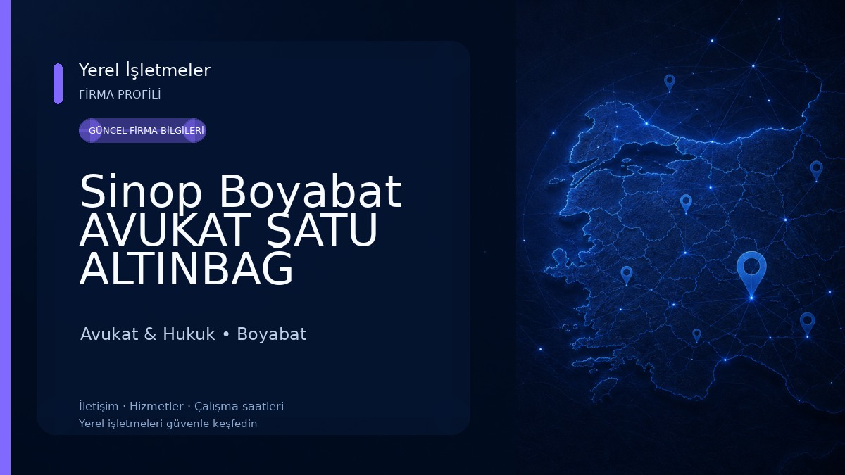 Sinop Boyabat AVUKAT SATU ALTINBAĞ ERMİŞ 