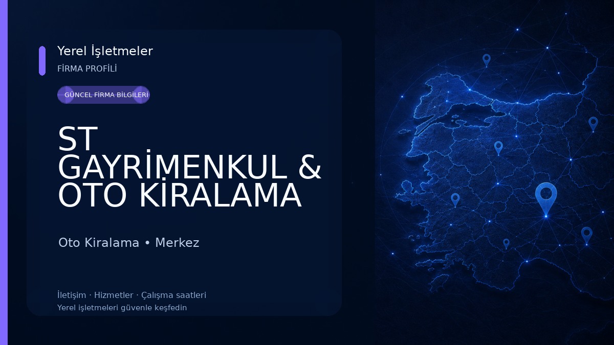 ST GAYRİMENKUL & OTO KİRALAMA Oto Kiralama