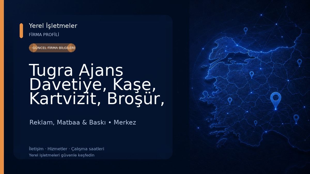 Tugra Ajans Davetiye, Kaşe, Kartvizit, Broşür, Butik Matbaacılık 