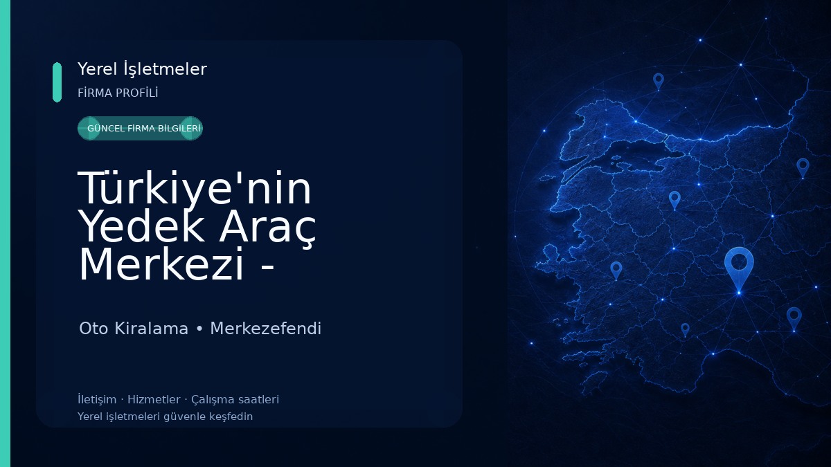 Türkiye'nin Yedek Araç Merkezi - Yedekle A.Ş. Oto Kiralama