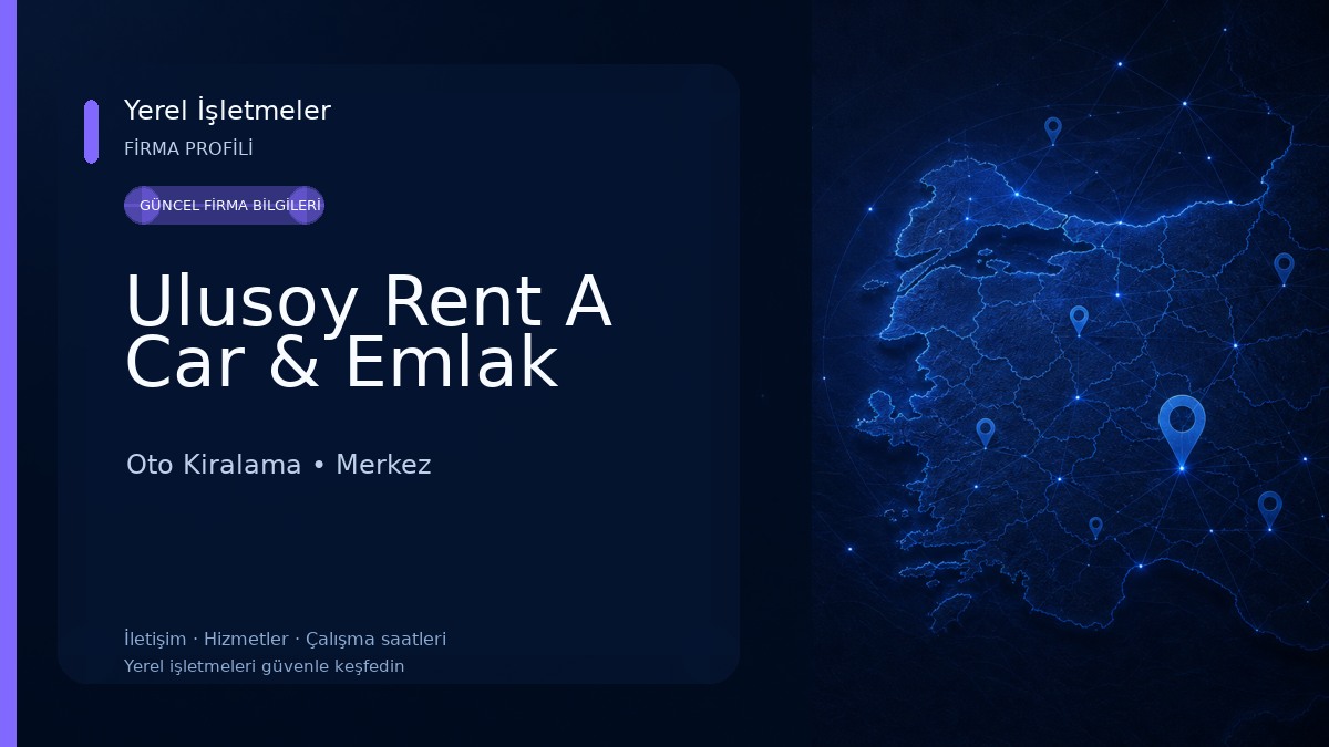 Ulusoy Rent A Car & Emlak Oto Kiralama
