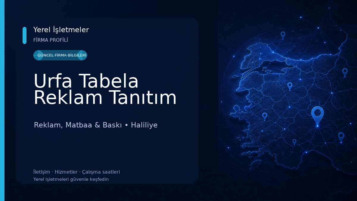 Urfa Tabela Reklam Tanıtım 
