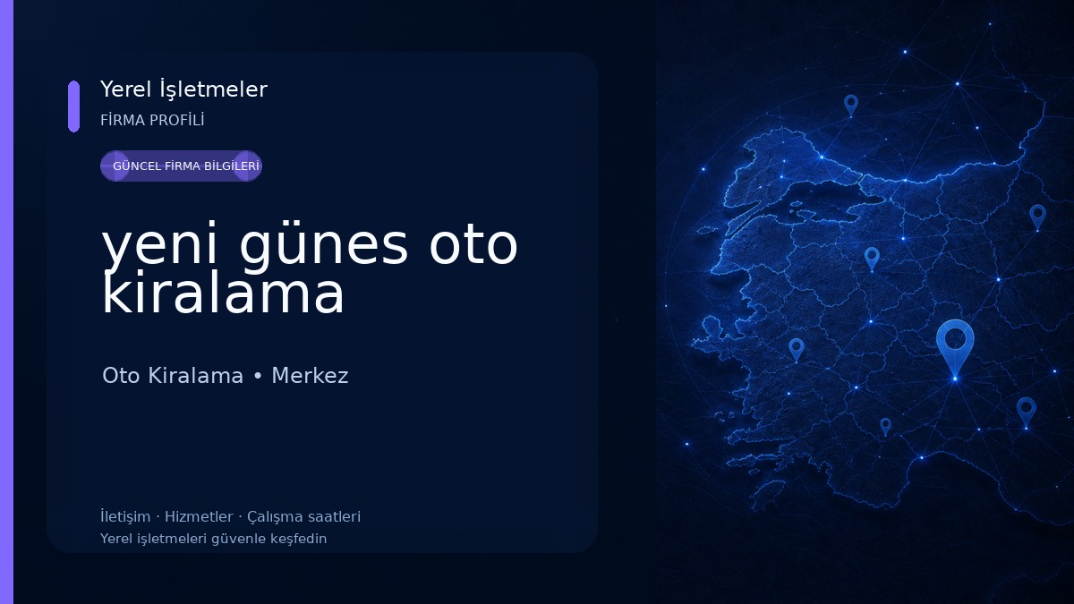 yeni günes oto kiralama