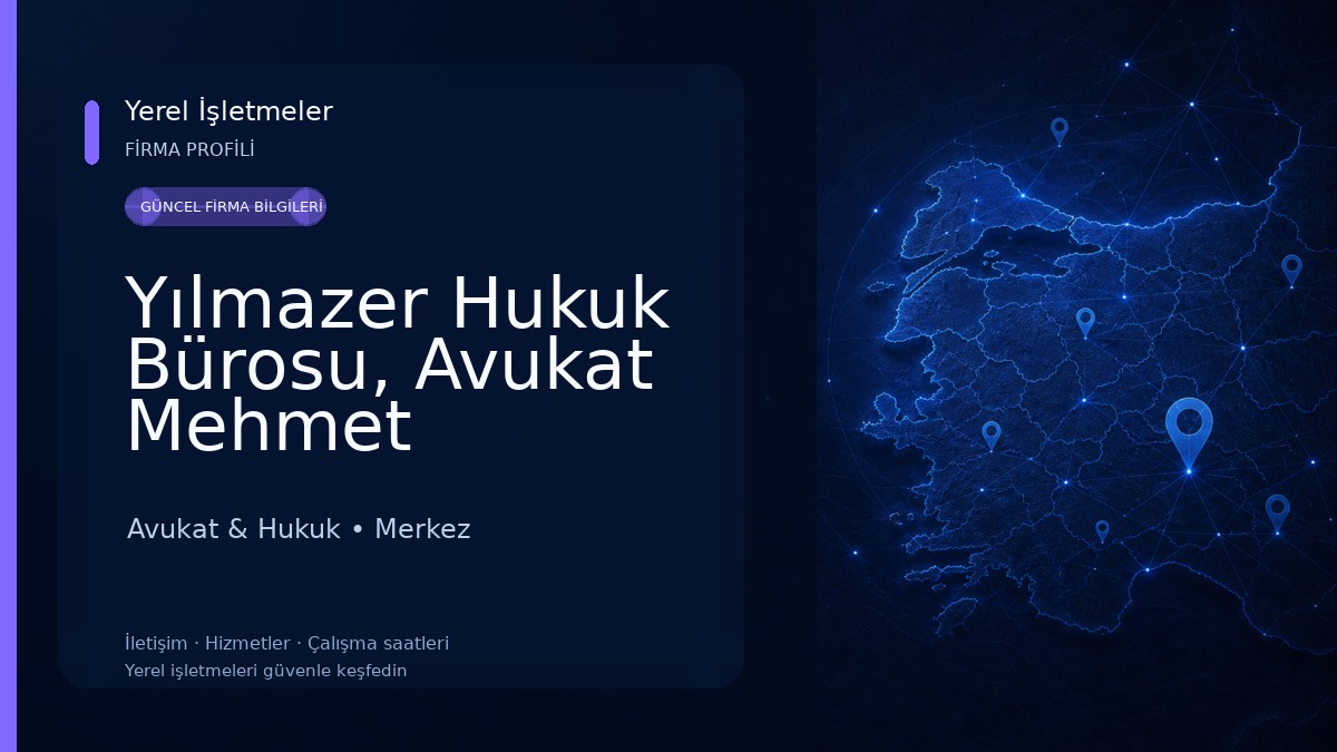 Yılmazer Hukuk Bürosu, Avukat Mehmet YILMAZER Avukat & Hukuk