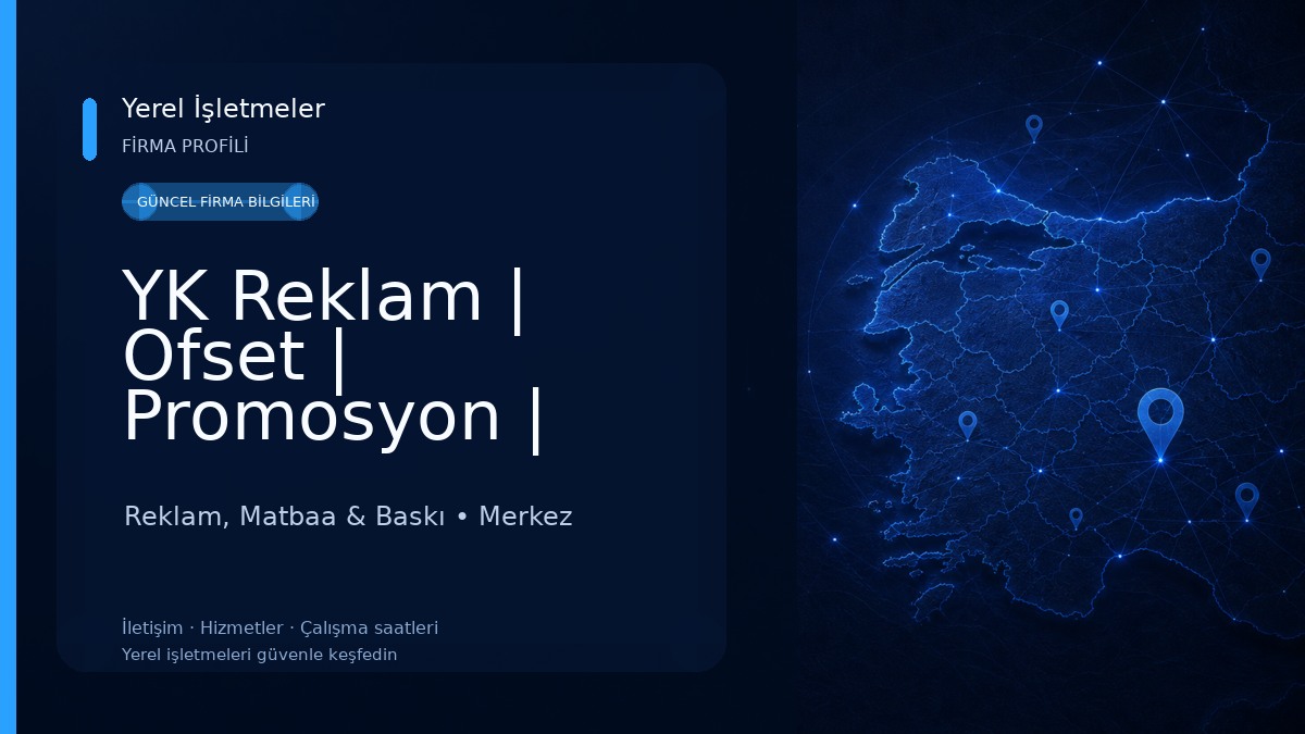 YK Reklam | Ofset | Promosyon | Afyon Reklam Reklam, Matbaa & Baskı